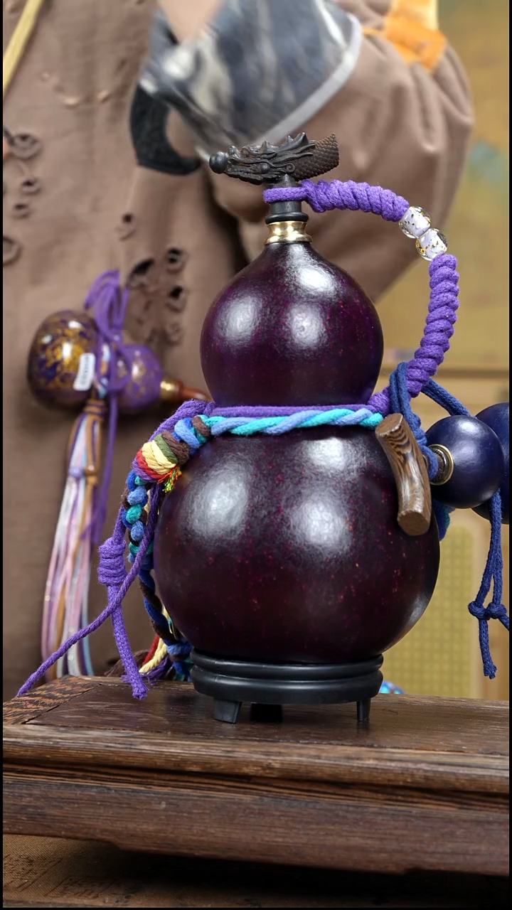 XH077藏绳款大漆酒葫芦（现货现发）+小手捏