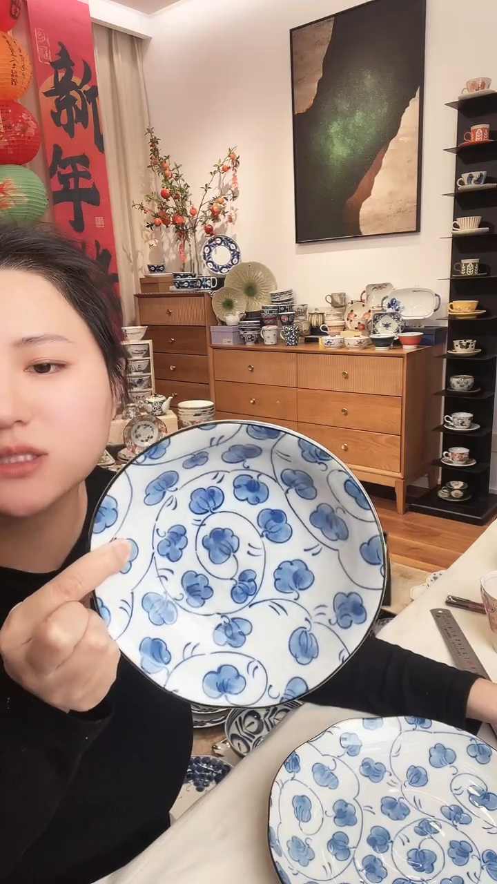 【闪购商品】西洞窑清新叶唐草16.5钵