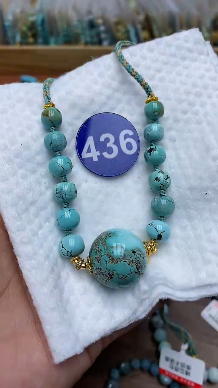 【闪购商品】绿松石项链银S925镶嵌436