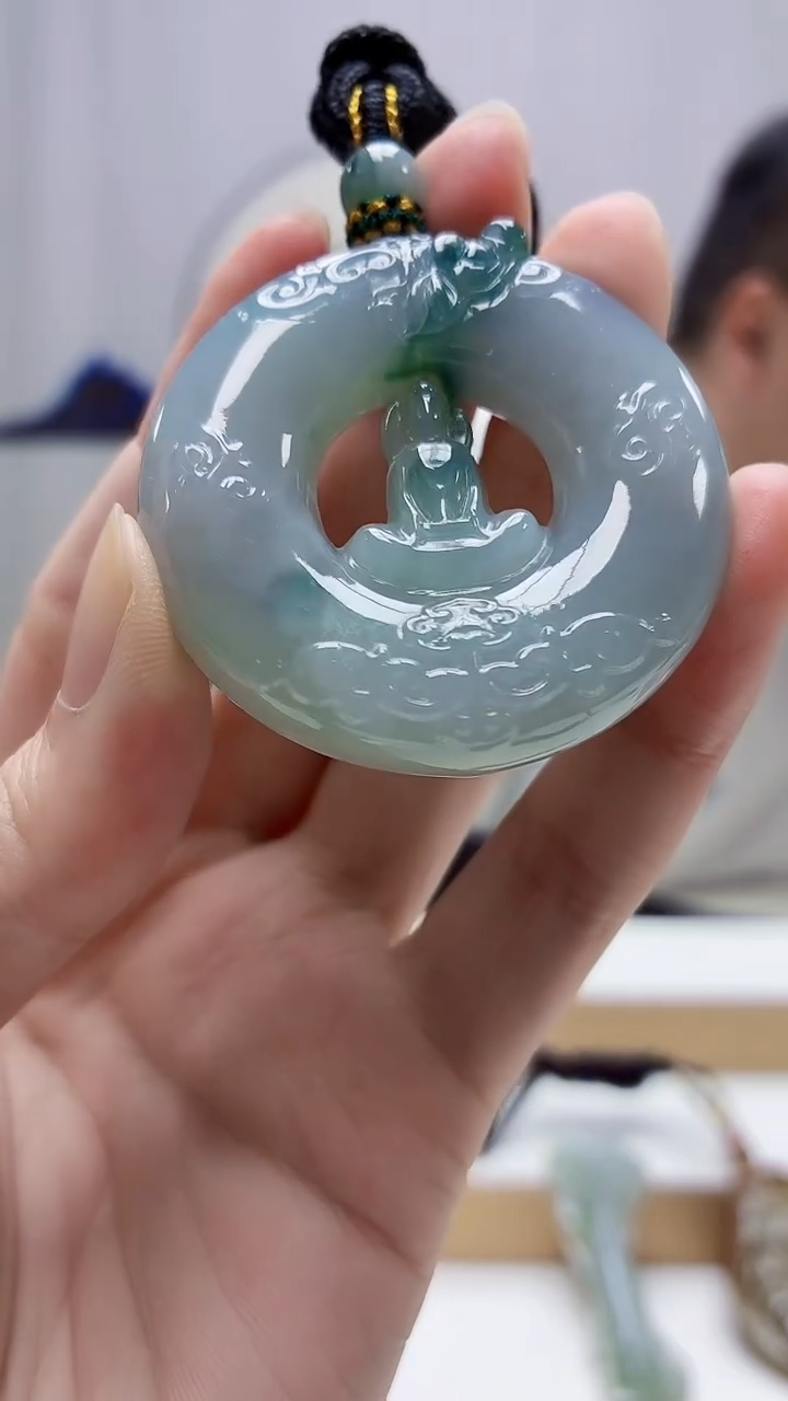 未镶嵌定制翡翠4898zm-毛货挂件悟道138