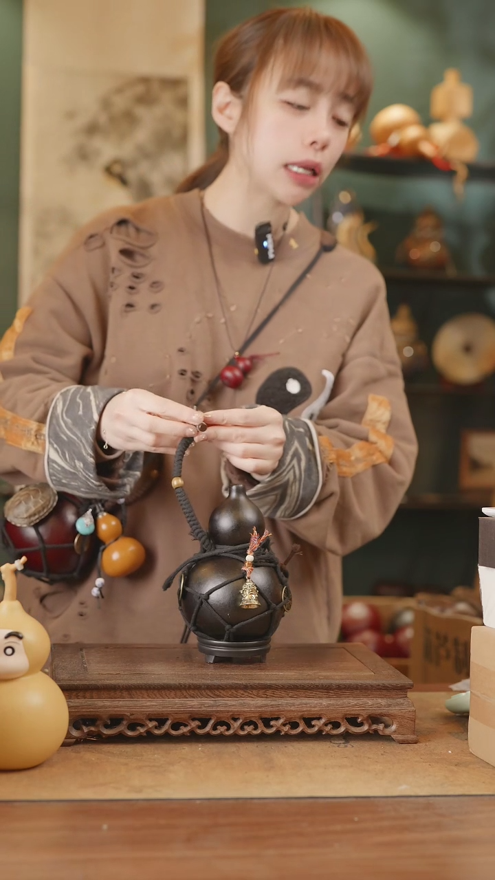 【闪购商品】119号精品天然大漆工艺防渗内胆酒葫芦~