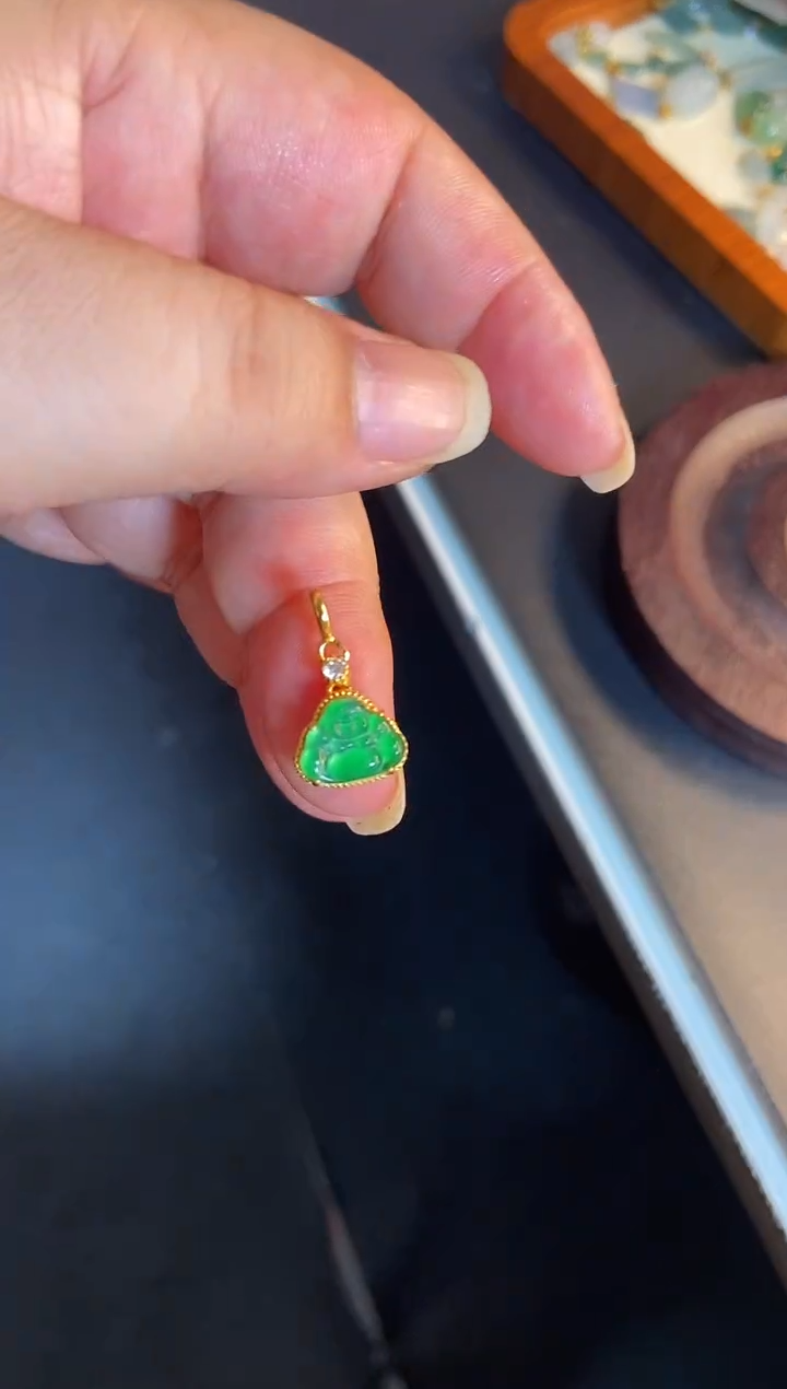 吊坠(不含链)银S925镶嵌翡翠1