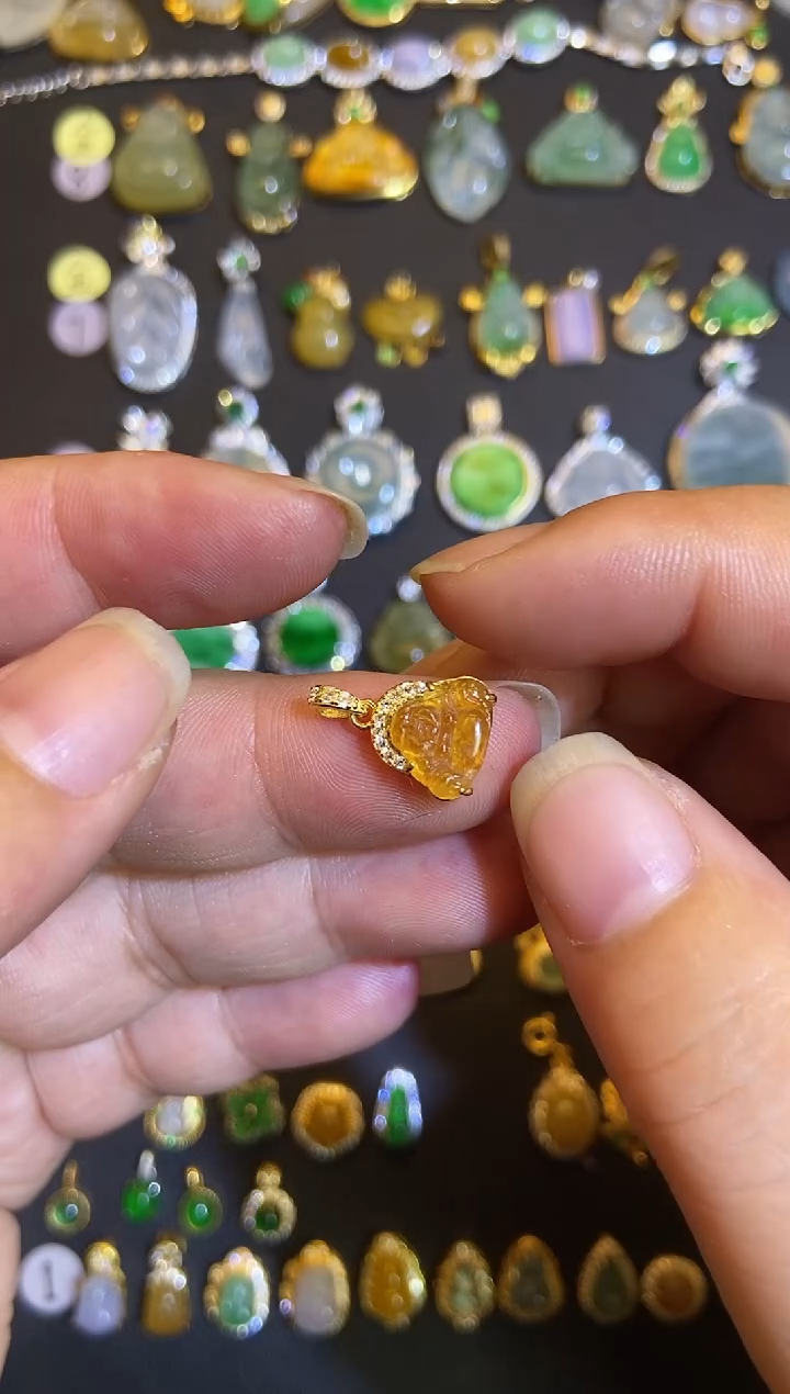 吊坠(不含链)银S925镶嵌翡翠1