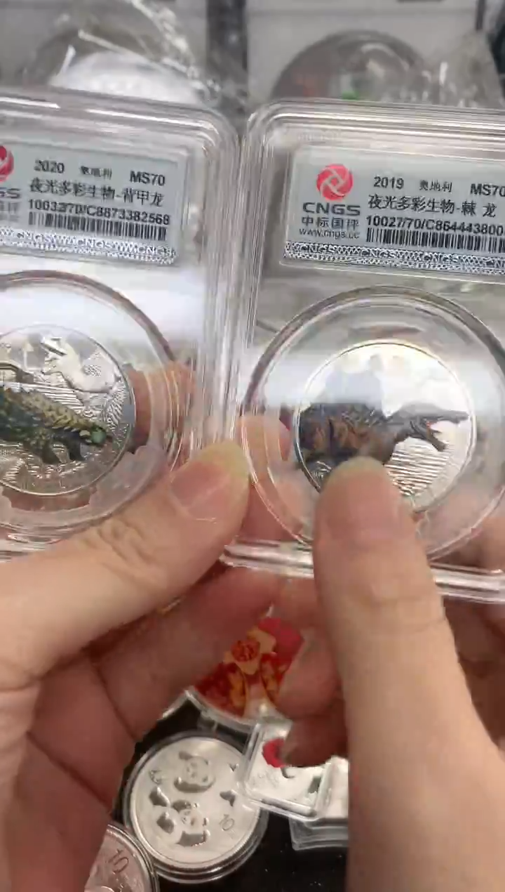 其他普通金属夜光空龙币一对li