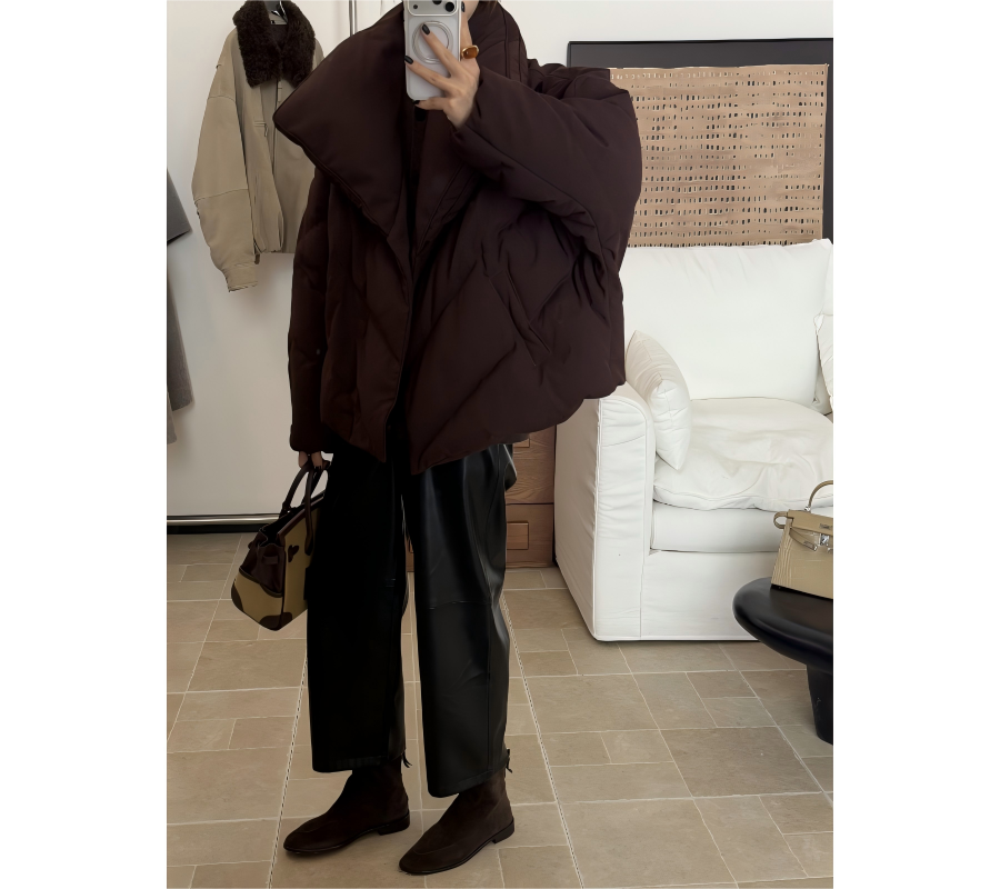 中空纱鹅绒｜冬季加厚保暖鹅绒服短款外套*25Q11Y44