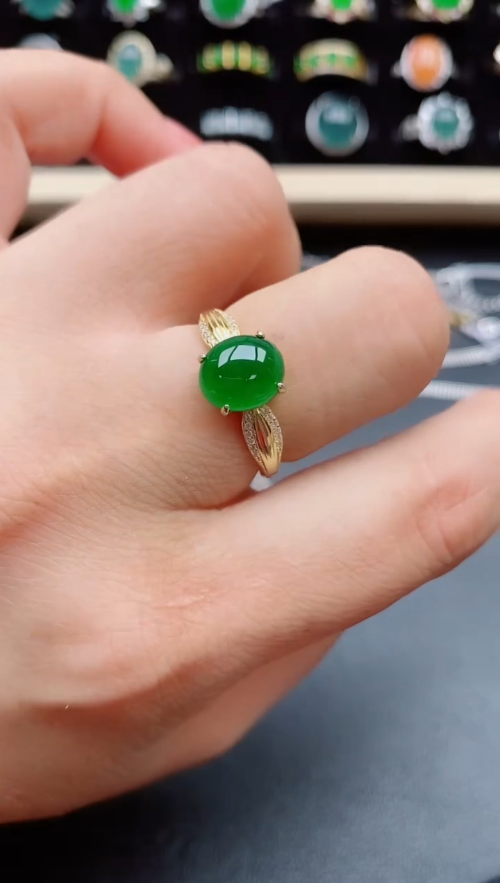 【闪购商品】翡翠戒指银S925镶嵌321321