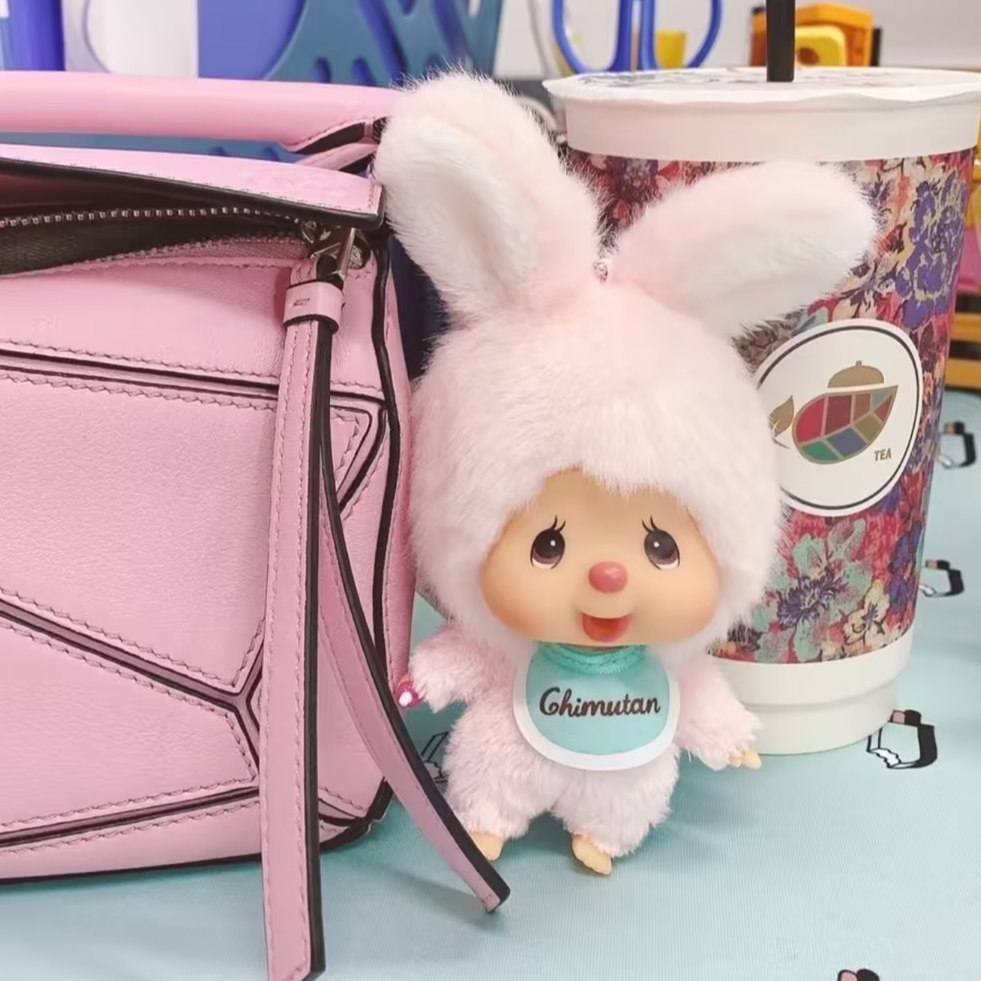 【冲绳限定】Monchhichi 兔子蒙奇奇钥匙扣玩偶