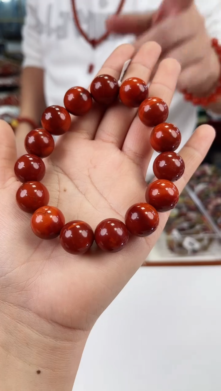 【闪购商品】南红玛瑙瓦西手串15+未镶嵌一个/条