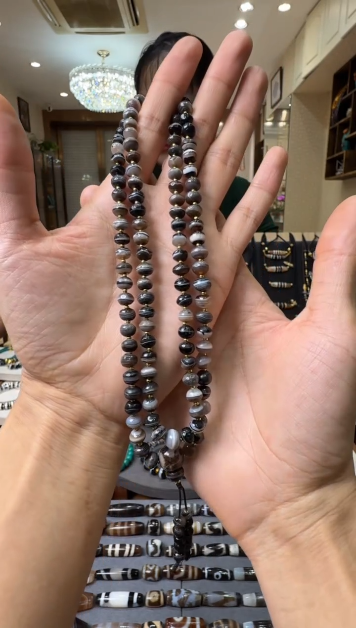 【闪购商品】玛瑙/玉髓珠宝半成品未镶嵌玛瑙珠项链