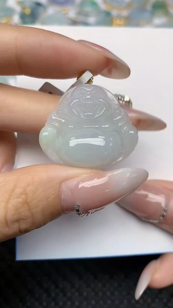 【闪购商品】翡翠颈饰18K金镶嵌天然翡翠A货