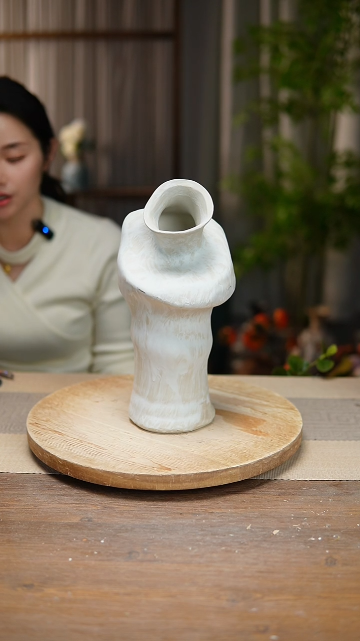 【闪购商品】陶瓷花器陶瓷花瓶手捏瓶001瑕疵 