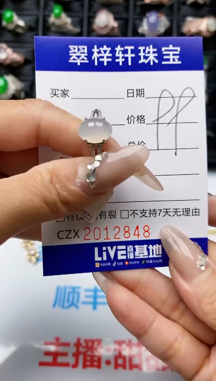 【闪购商品】翡翠戒指银S925镶嵌2848
