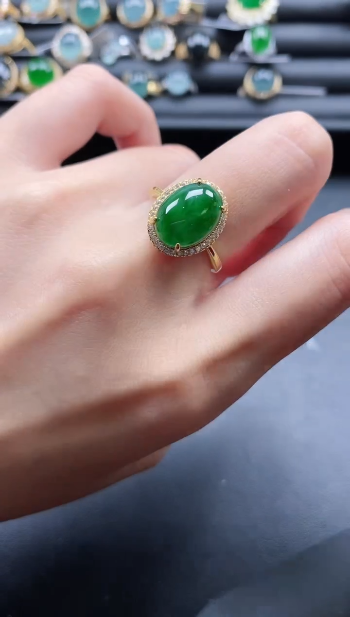 【闪购商品】翡翠戒指银S925镶嵌1111
