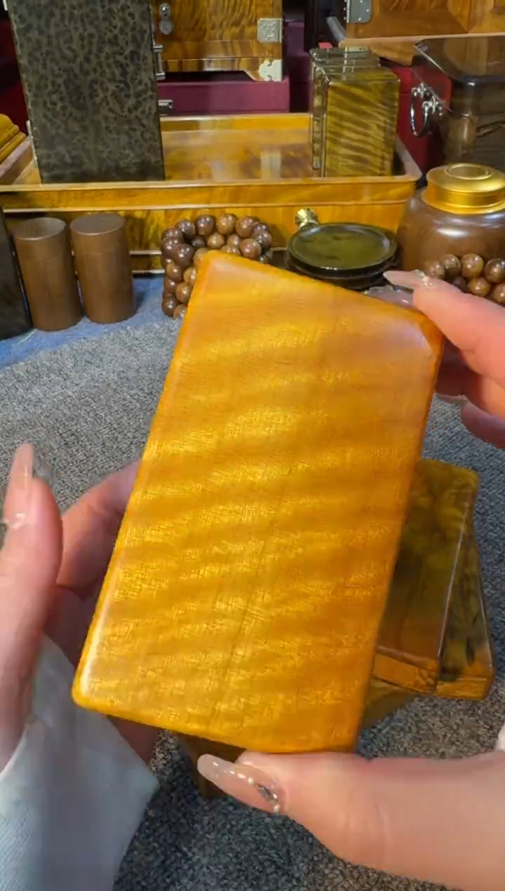 【闪购商品】乌木类成套家具金丝楠细烟盒