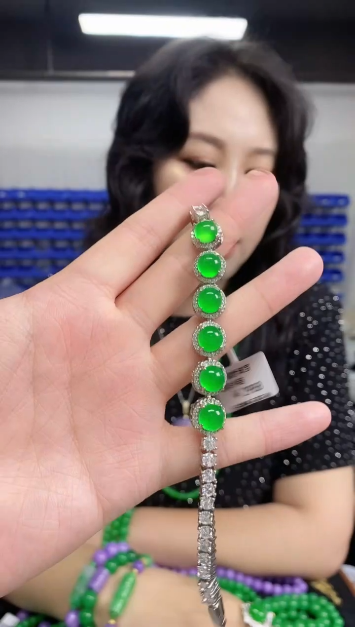 未镶嵌手链翡翠闪购链接 多样性发其一颜色微差