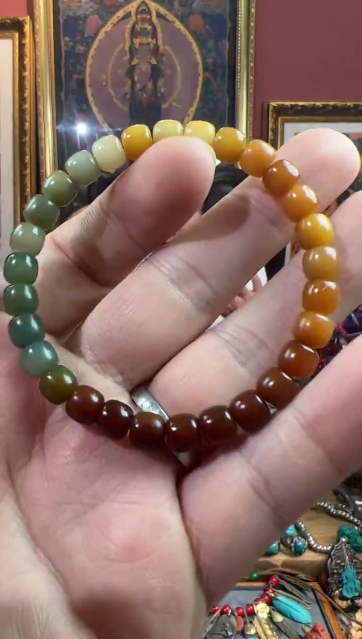 手串菩提根/象牙果3号   多宝色菩提手串套装ylp7+mm多样性发1