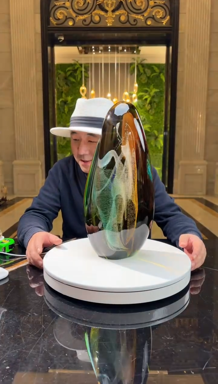 【闪购商品】茶宠月虹琉璃艺术摆件D19