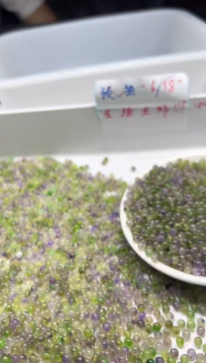 玛瑙/玉髓颈饰未镶嵌w473冰紫葡萄4mm*100颗