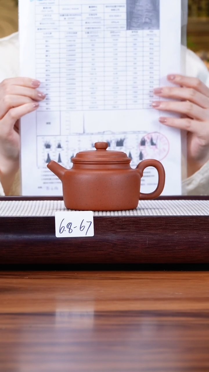 紫砂茶具6.8-67点搪 老红泥 德钟200