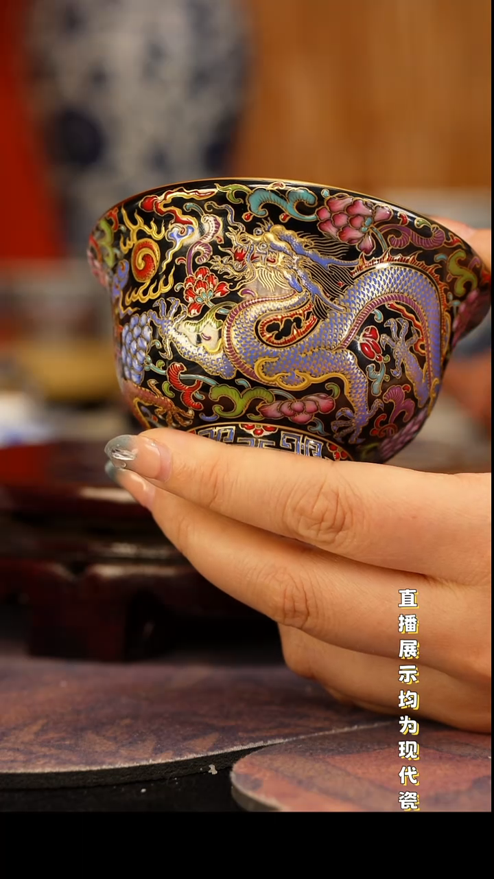 百***装景德镇手工手绘陶瓷杯