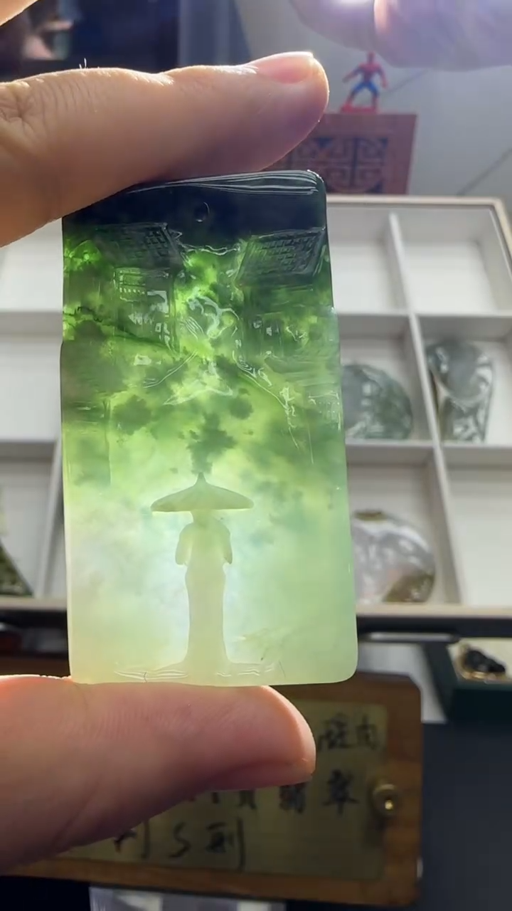 【闪购商品】翡翠挂件未镶嵌国雕谢林工（定制退货扣1000元）