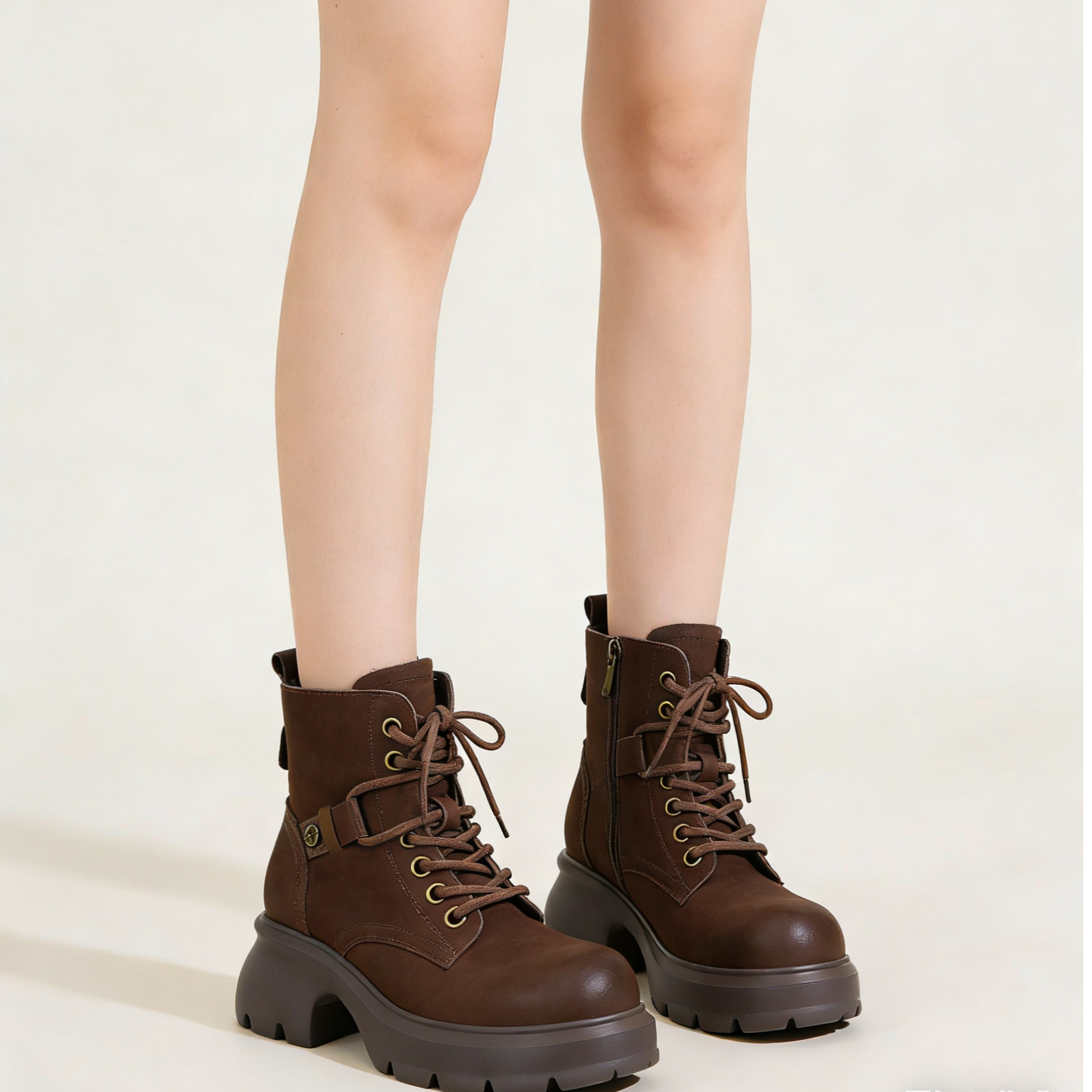 TALIA/特丽雅圆头修面皮马丁靴英伦风时尚厚底97139029M