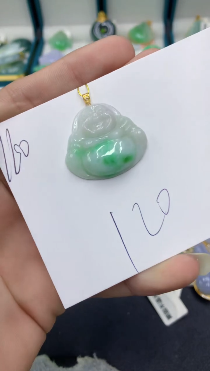 【闪购商品】翡翠颈饰18K金镶嵌翡翠