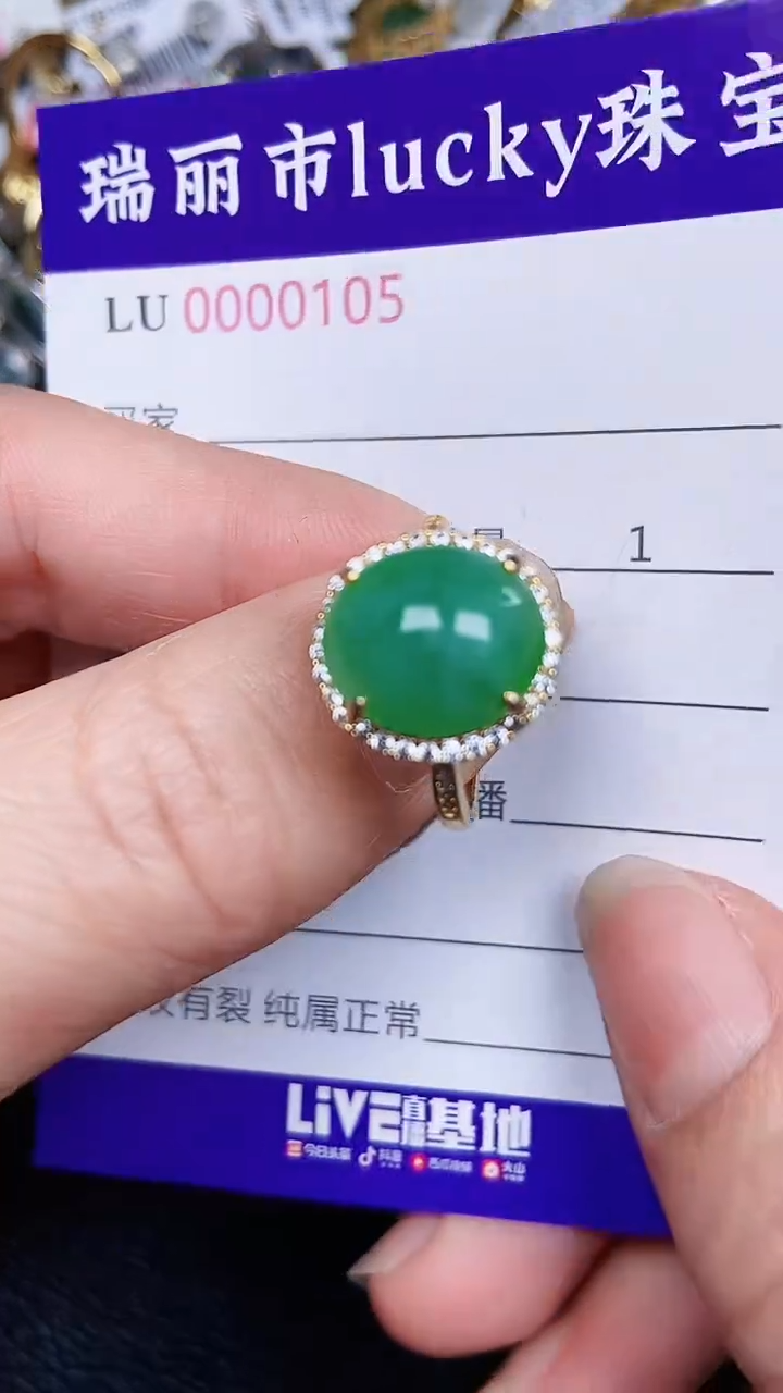 颈饰银S925镶嵌翡翠105