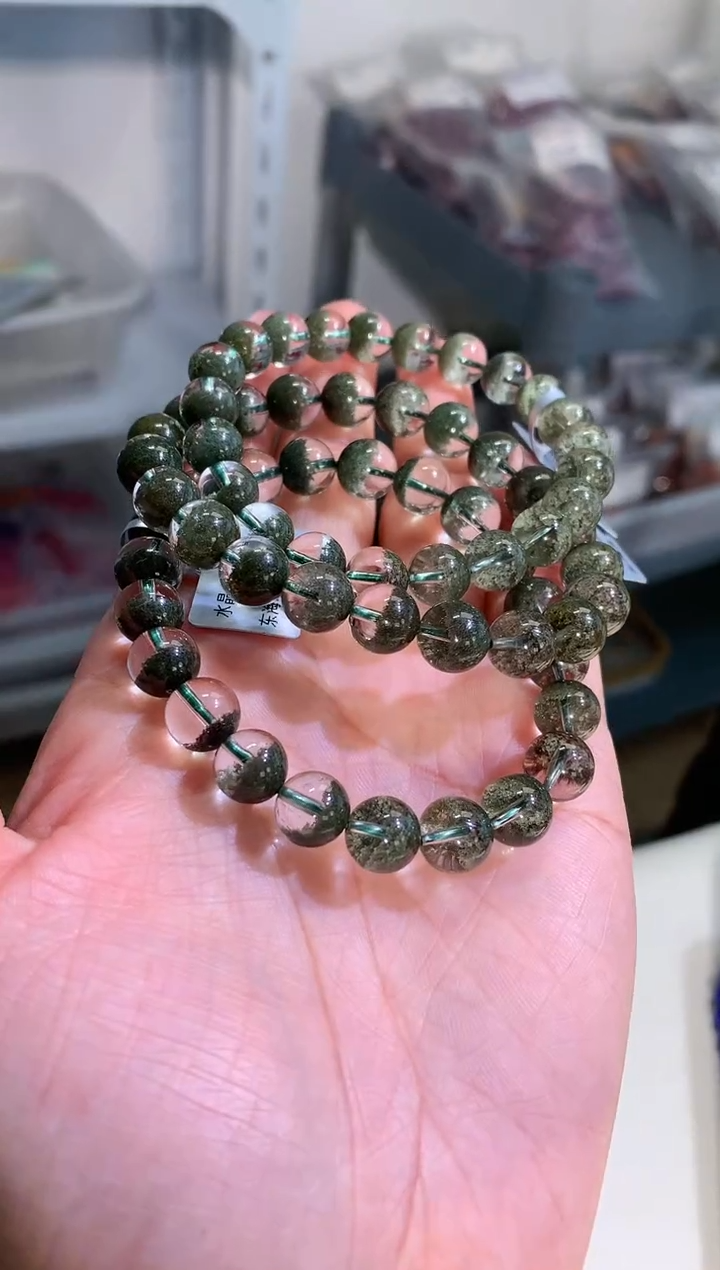 【闪购商品】水晶手链未镶嵌8.8-9mm绿幽灵聚手链多样性发其一