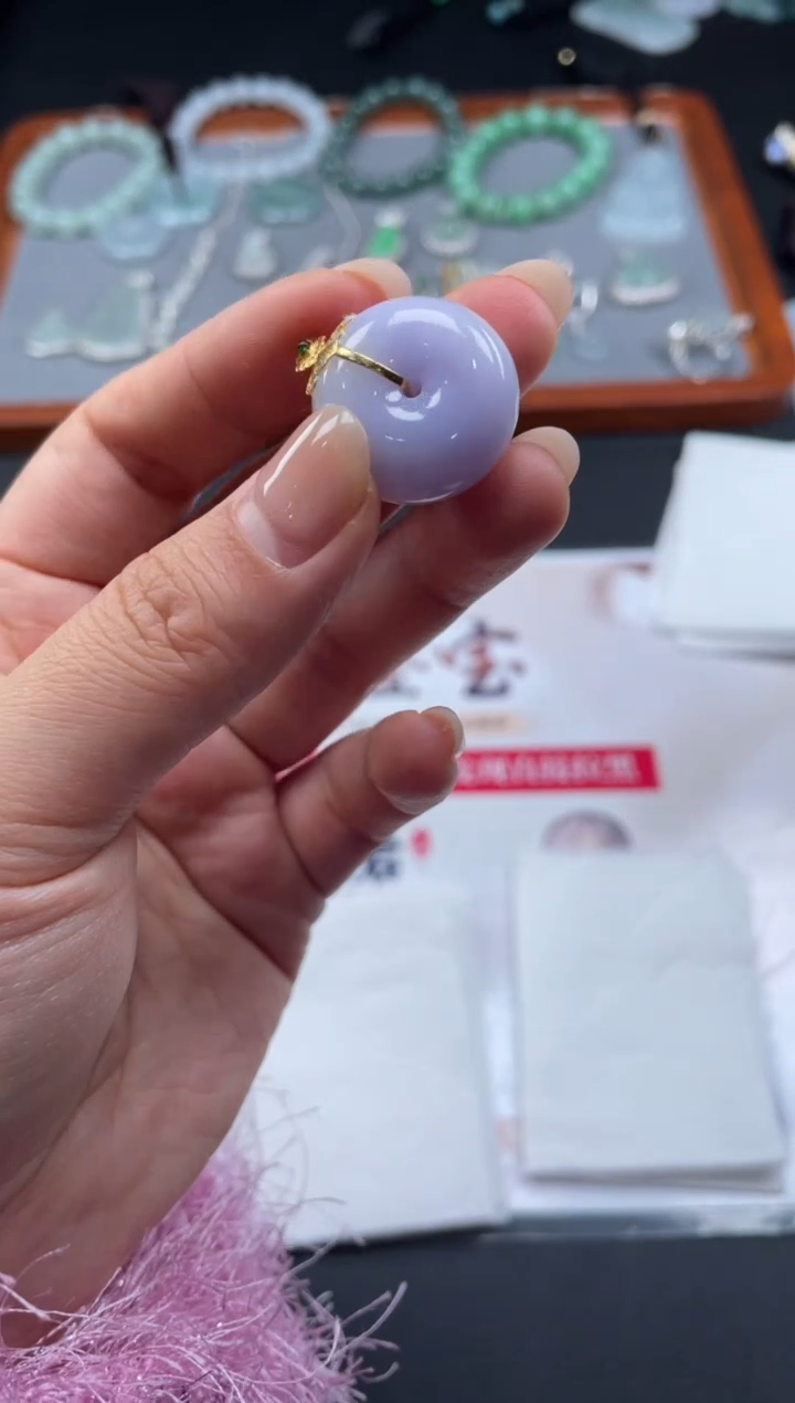 【闪购商品】定制翡翠18K金镶嵌03-08HDJT0140725