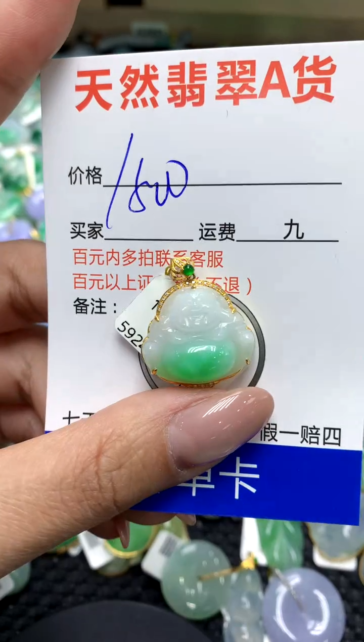 【闪购商品】翡翠颈饰18K金镶嵌111111111