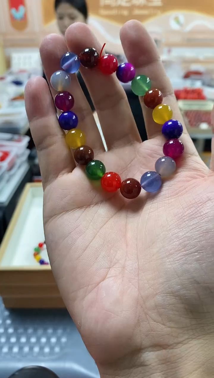未镶嵌手串玛瑙/玉髓多宝玛瑙手串尺寸10mm
