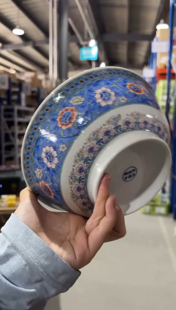 瓷（D）青華唐草　高台中華（D）青華唐草　高台中華