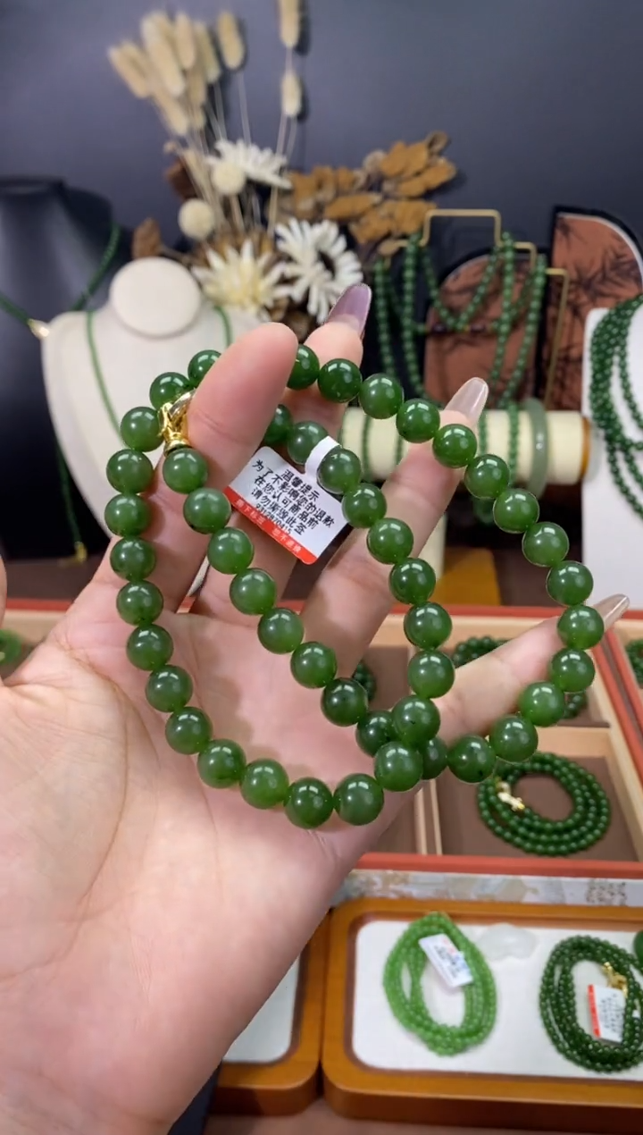 【闪购商品】和田玉（碧玉）颈饰未镶嵌10微矿锁骨链