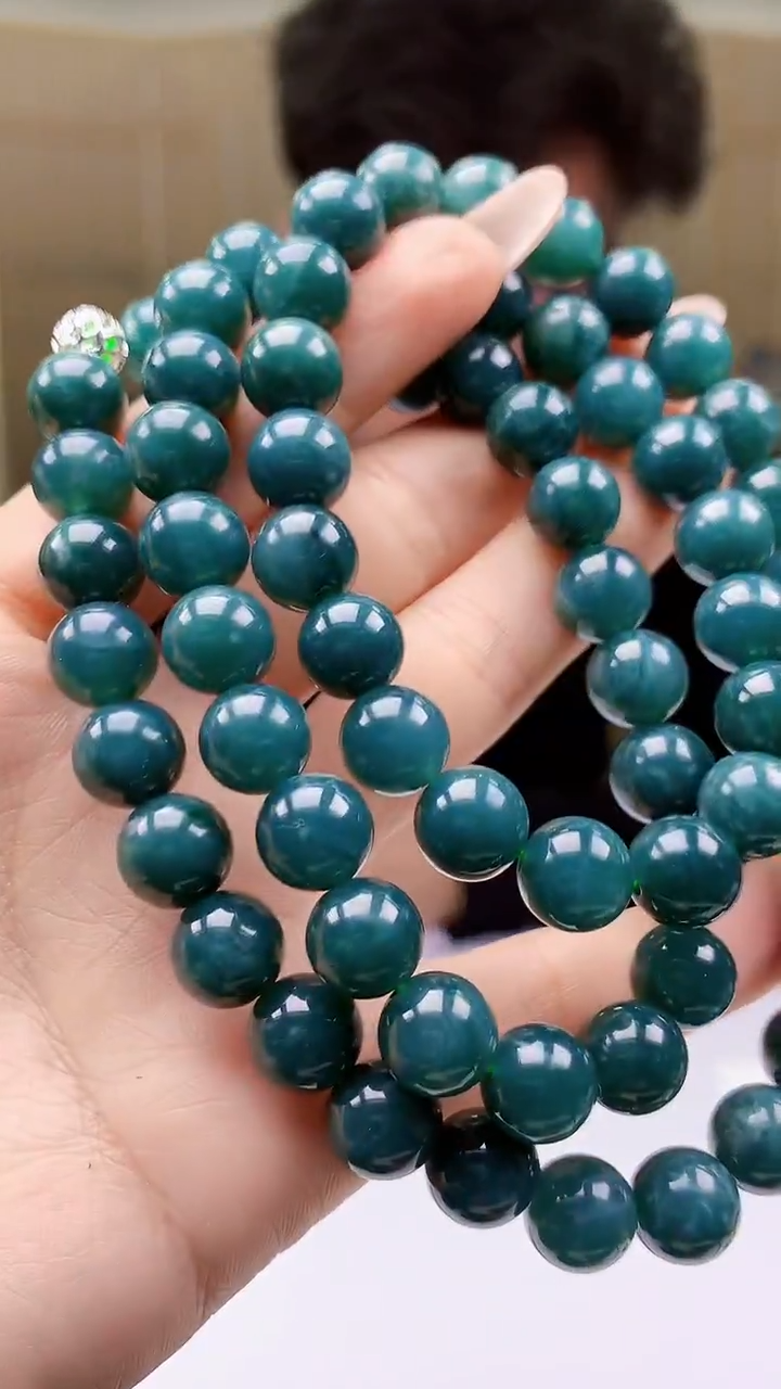 【闪购商品】定制翡翠未镶嵌4688ty-毛货珠链60