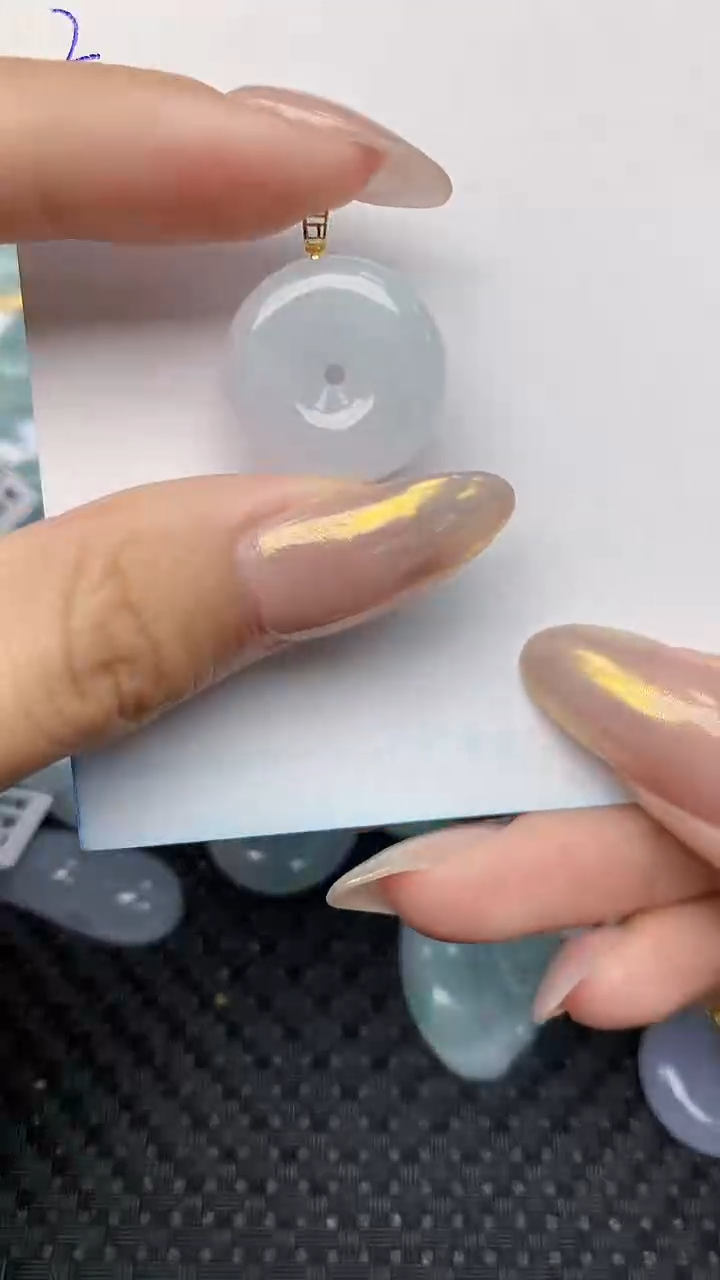 【闪购商品】翡翠颈饰18K金镶嵌   天然翡翠A货，