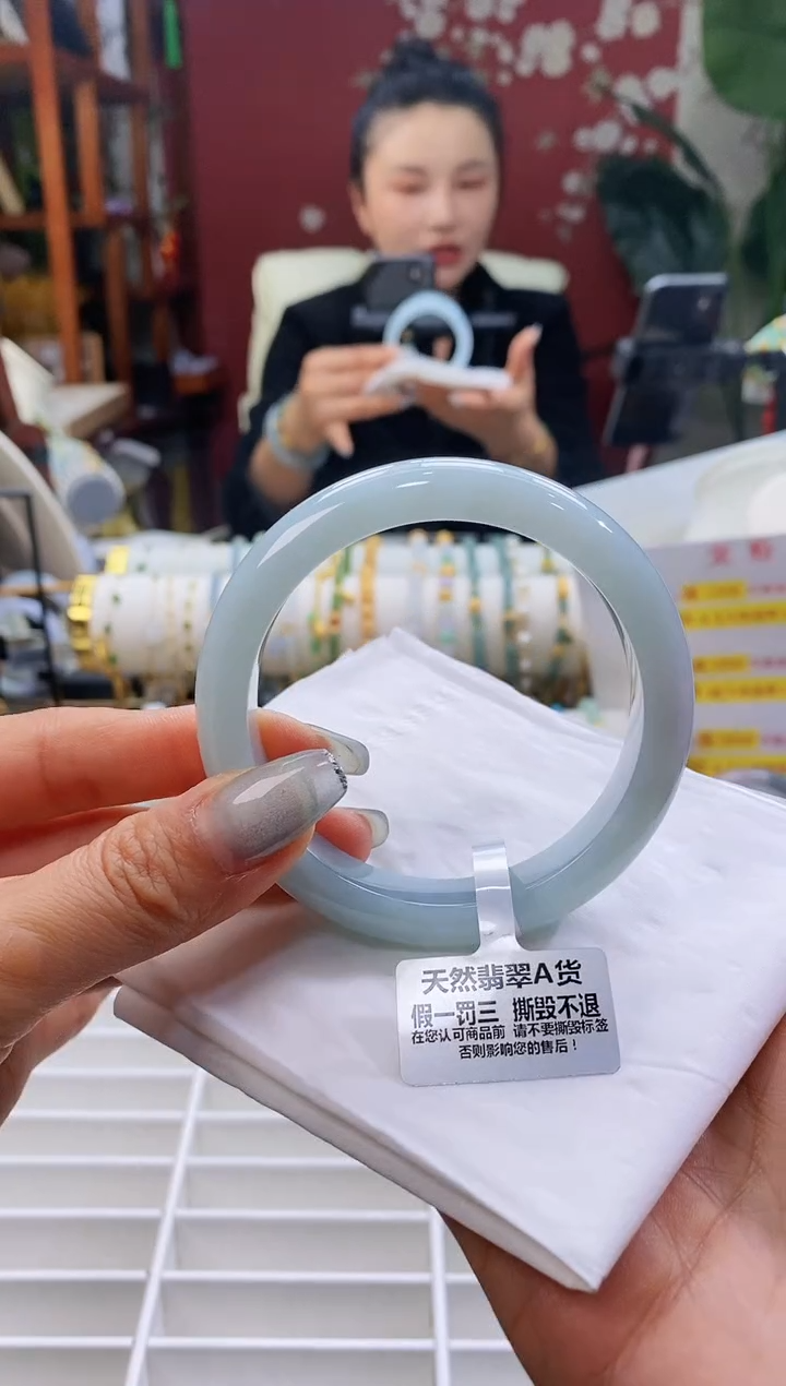 【闪购商品】翡翠手镯未镶嵌119冰胶57-59/12.0*8.6