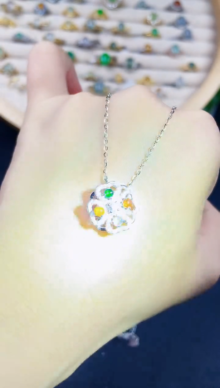 【闪购商品】翡翠颈饰银S925镶嵌1254664