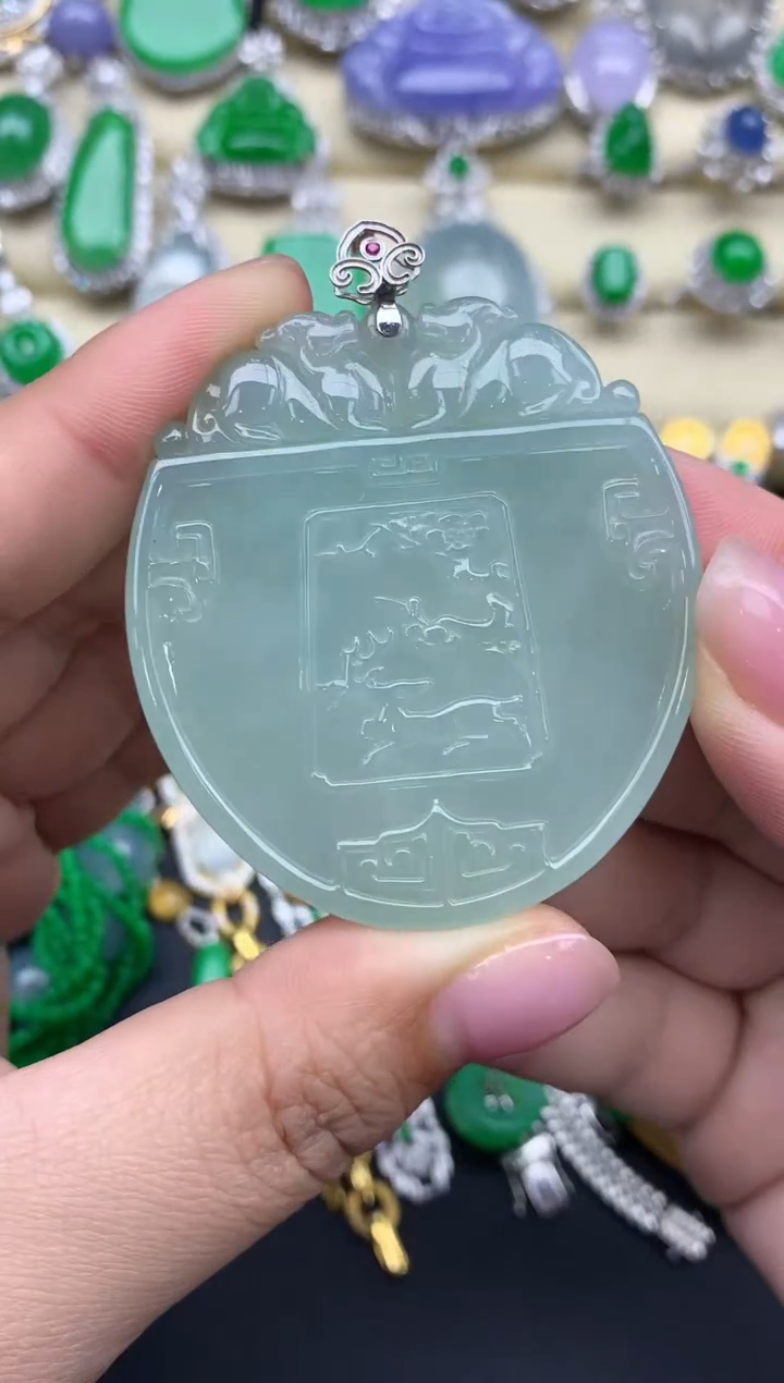 【闪购商品】翡翠颈饰18K金镶嵌127-中国好珍宝