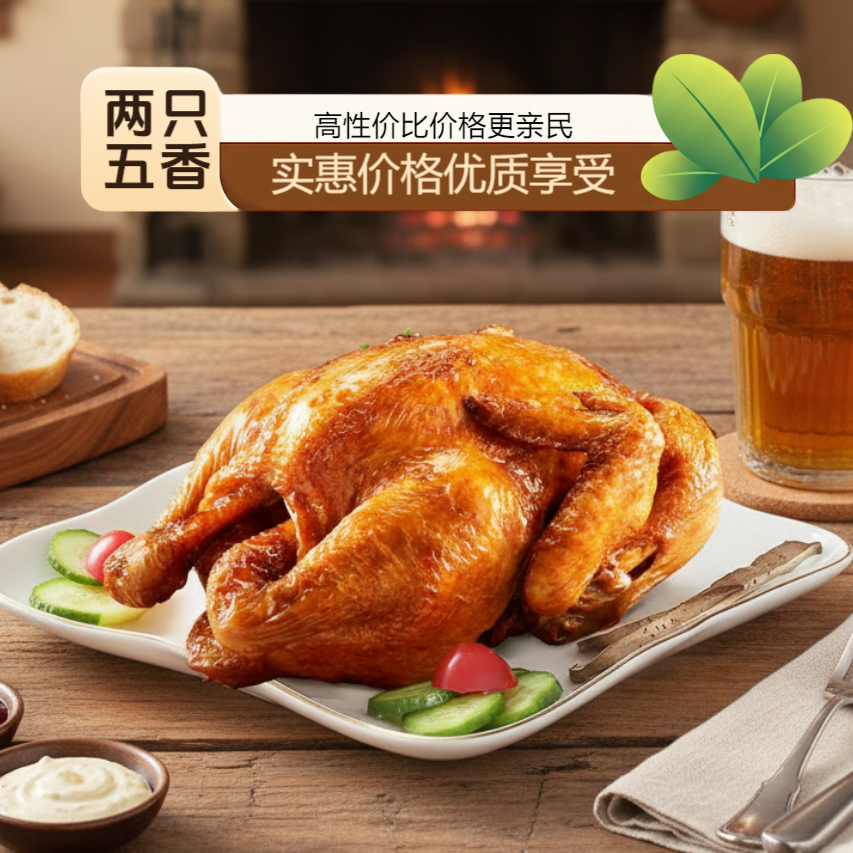 【两只丨五香】五香醇香开袋即食下酒熟食鸡肉真空包装特产