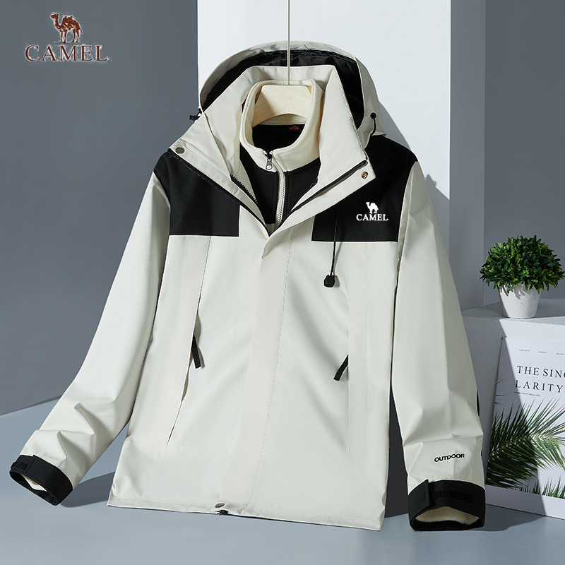 奥莱正品冲锋衣男女款秋冬季保暖防风防水连帽夹克户外登山服外套