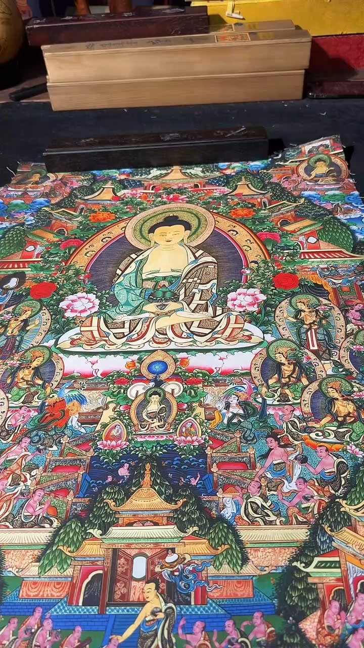 卷轴画藏式珍藏彩绘艺术馆49