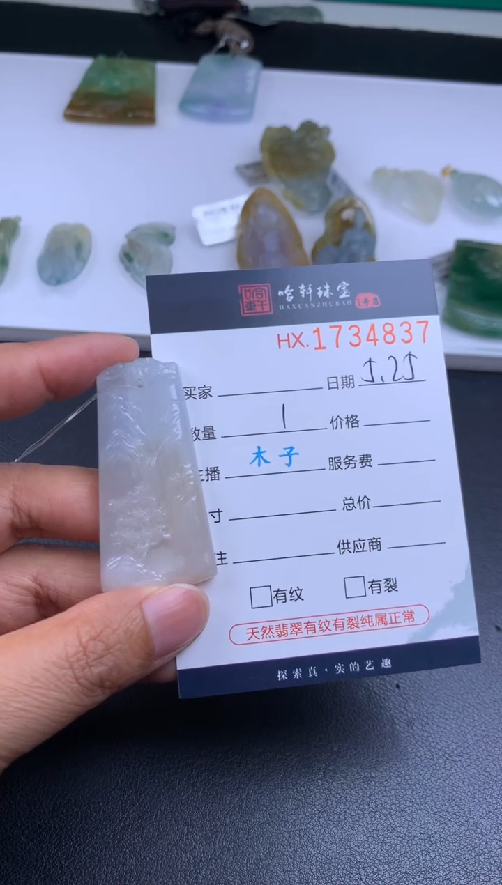 翡翠挂件未镶嵌哈轩 挂件1