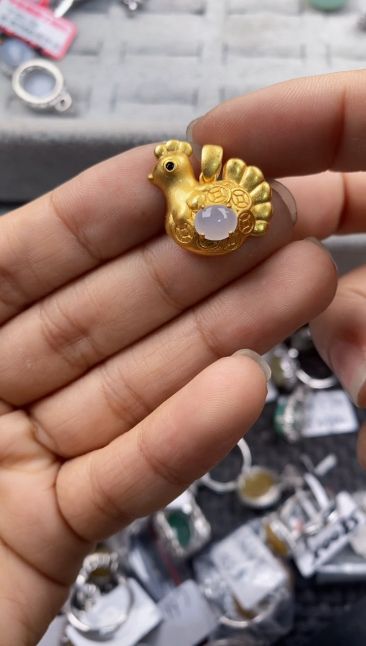 银S925镶嵌戒指翡翠555----3