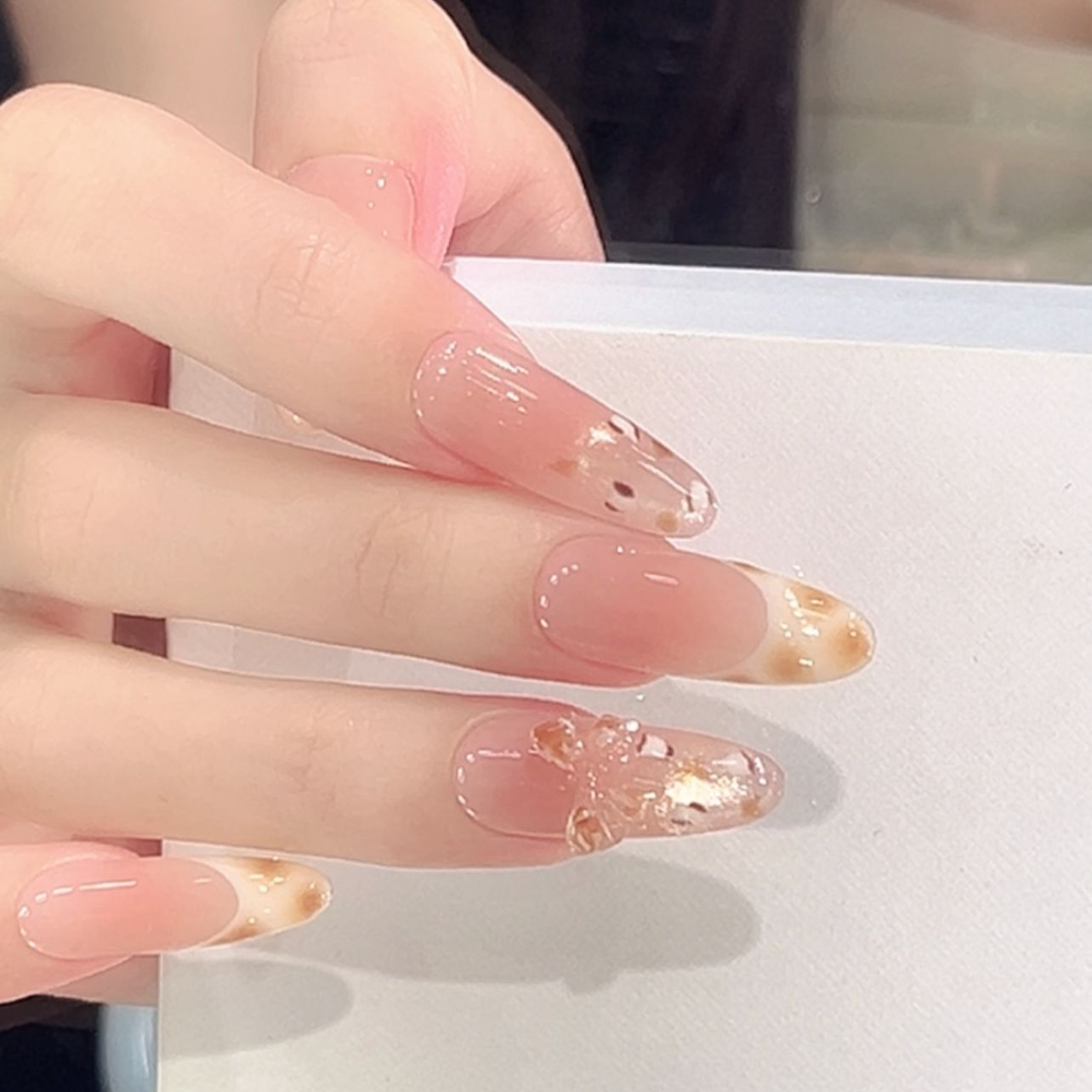 【奶呼呼的秋豹纹】Kull库姥姥轻奢纯手工金秋季猫眼法式穿戴美甲