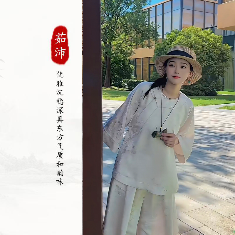 【名家张林根银通正绢，原创国风新中式上衣】L72358