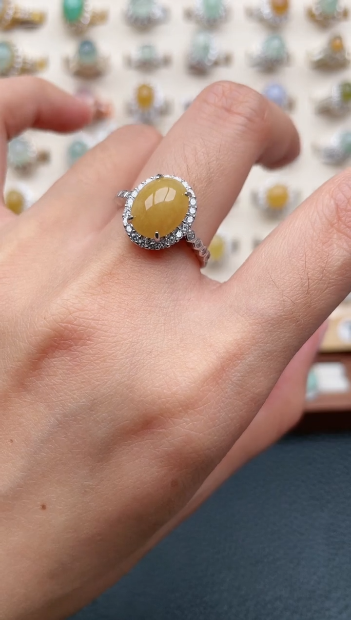 【闪购商品】翡翠戒指银S925镶嵌1111