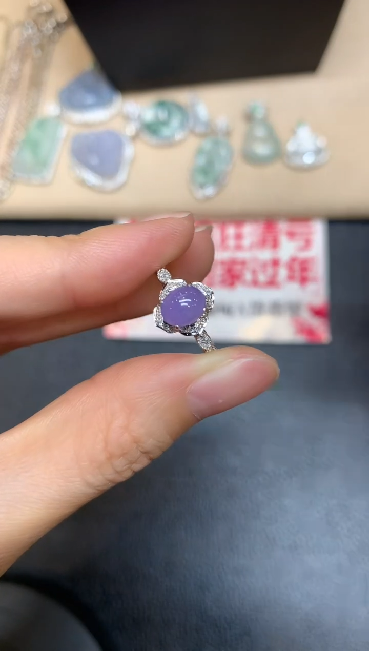 【闪购商品】翡翠戒指18K金镶嵌【无服务费