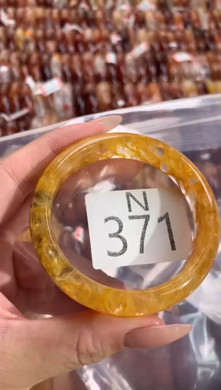 水晶珠宝半成品未镶嵌水晶手镯N371-54