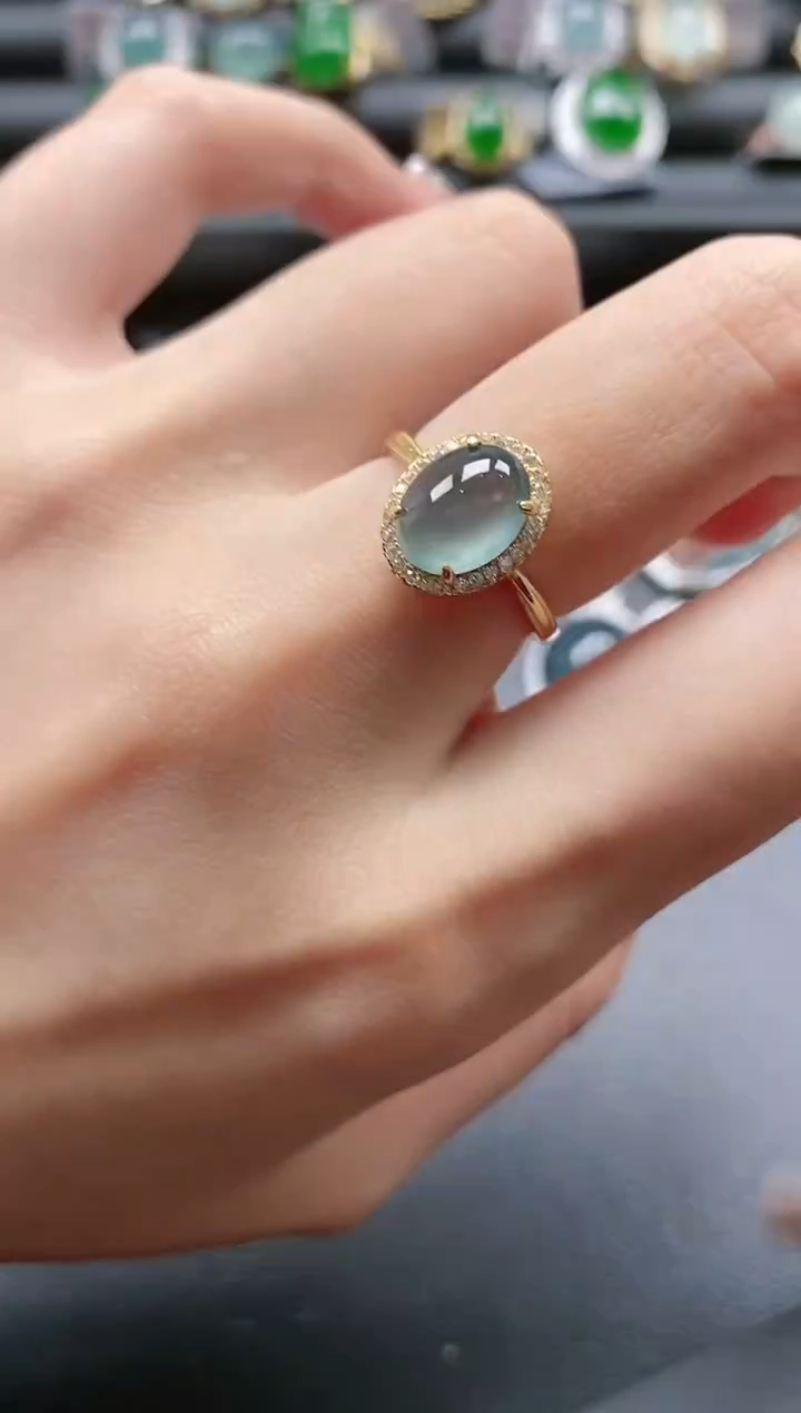 【闪购商品】翡翠戒指银S925镶嵌50151